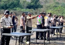 Wakil Bupati Lembata Ikut Latihan Menembak Bersama Polres