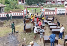 Perjuangan Dandim 1602 Ende Hadirkan Senyum Anak SD Wolemage