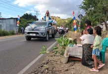 Arca Bunda Maria Assumpta Nusantara Disambut Ribuan Umat di Paroki Merombok
