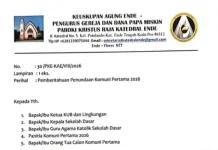 Perayaan Komuni Pertama 2026 di Paroki Kristus Raja Ende Ditunda hingga September