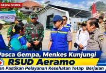 Menkes Tinjau RSUD Aeramo, Pemerintah Siapkan Rumah Sakit Lapangan Pascagempa