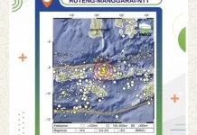Gempa Magnitudo 5,7 Guncang Timur Laut Ruteng, Tidak Berpotensi Tsunami