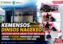 Pascagempa, Dapur Umum Dinas Sosial Layani Ribuan Bungkus Makanan Bagi Pengungsi
