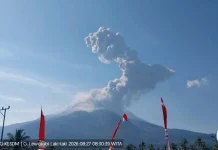 Lewotobi Laki-laki Erupsi, Kolom Abu Capai 2.500 Meter