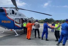 Akses Terputus, Polres Ende Kirim Bantuan via Helikopter