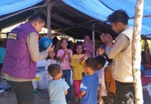 Pulihkan Trauma Anak Penyintas Gempa, Polres Manggarai Gelar Trauma Healing
