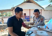 Dokkes Polres Ngada Jaga Kesehatan Personel di Posko Bekek