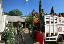 Kodim Sikka Pindahkan Fasilitas Sekolah Darurat