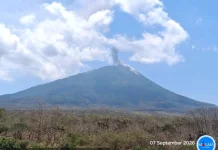 Abu Vulkanik Lewotolok Tutup sementara Bandara Wunopito Lewoleba