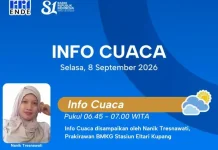 Cuaca NTT 8 September Berpotensi Hujan Ringan Sejumlah Wilayah