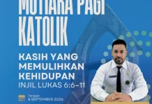 Renungan Mutiara Pagi Ajak Tebarkan Kasih Tuhan