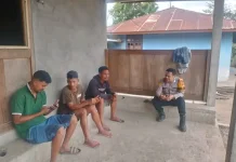 Bhabinkamtibmas Bomari Cegah Gangguan Kamtibmas