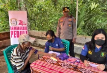 Sidokkes Polres Ende Layani Kesehatan Gratis Warga Terdampak di Desa Tiwu Tewa