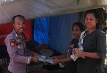 Bentuk Kepedulian, Polres Ngada Salurkan Bantuan Warga Terdampak Gempa
