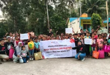 Senyum 71 Siswa SD Katolik Nangakeo Warnai Kebersamaan Bersama Relawan Gesit