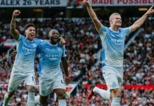 Tampil Sepuluh Pemain, City Menang dalam Derbi Mancester