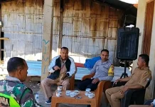 Babinsa dan Bhabinkamtibmas Siagakan Warga Hadapi Cuaca
