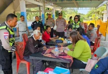 Satlantas Polres Ende Gelar Bakti Kesehatan dan Donor Darah di Terminal Roworeke