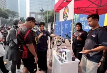 Spin Wheel Ramaikan Sosialisasi Hak untuk Tahu Humas Polri di CFD Jakarta
