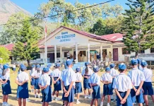 Bhabinkamtibmas Jerebuu Tanamkan Nasionalisme di Sekolah