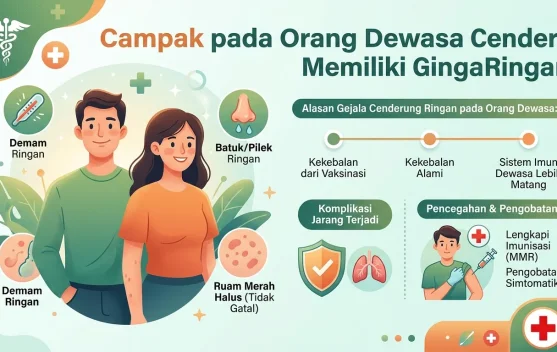Campak pada Orang Dewasa Cenderung Memiliki Gejala Ringan