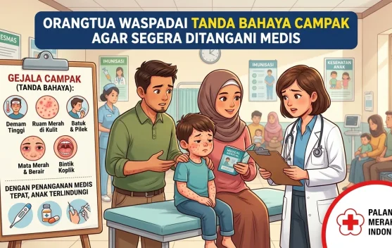 Orangtua Waspadai Tanda Bahaya Campak agar Segera Ditangani Medis