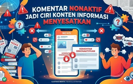Komentar Nonaktif Jadi Ciri Konten Informasi Menyesatkan