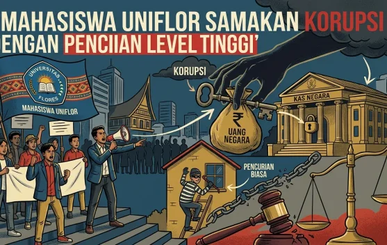 Mahasiswa Uniflor Samakan Korupsi Dengan Pencurian Level Tinggi