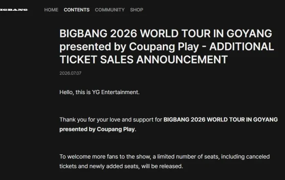 BIGBANG Tambah Tiket setelah 22 Menit Sold Out