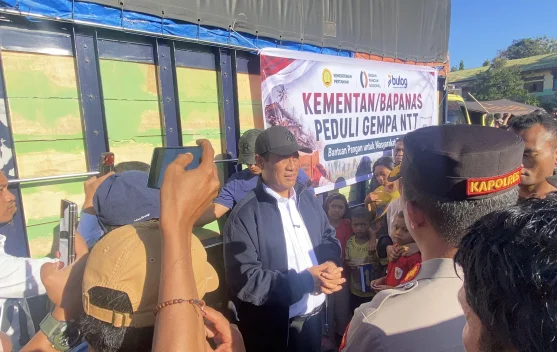 Kebutuhan 39.000 Pengungsi Gempa Flores Aman, Mentan Amran Siapkan 6.000 Ton Beras