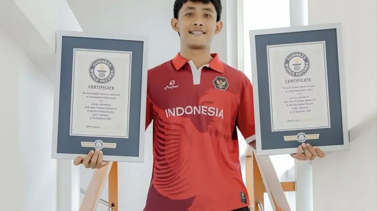 Indonesian Cricketer Secures Guinness World Record with Historic Bowling Feat
