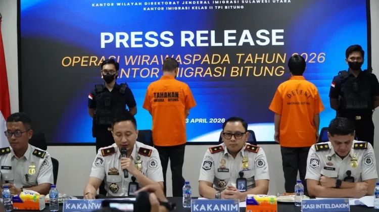 Bitung Immigration Detains Two Chinese Nationals During "Operation Wirawaspada"