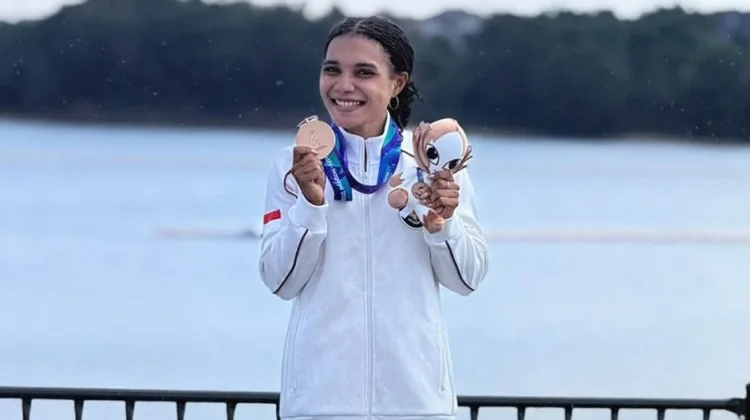 Herlin Aprilin Delivers Indonesia's First Sprint Canoe Medal at Asian Games