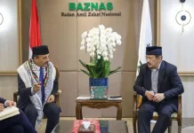Baznas, Palestinian Envoy Strengthen Gaza Aid Cooperation