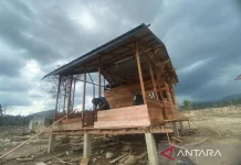 Tapanuli Selatan Residents Build Independent Shelters from Flood Logs