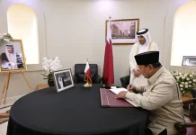 President Prabowo Offers Condolences on Passing of Former Emir of Qatar