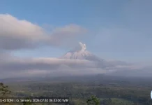 Mount Semeru Erupts, Sends 700-Meter Ash Column into Sky