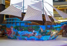 Recycled Cardboard Pinisi Installation Highlights Jakarta Cultural Showcase