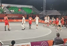 Strong Winds Challenge Indonesian Men's 3x3 Basketball Team in Nagoya
