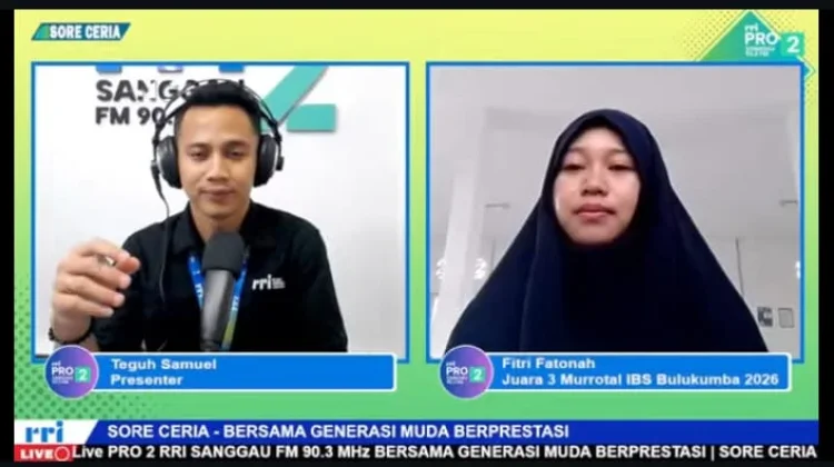Fitri Fatonah Raih Juara 3 Lomba Murotal Quran IBS Bulukumba 2026