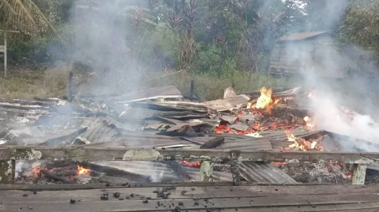 Satu Rumah di Beduai Ludes Terbakar