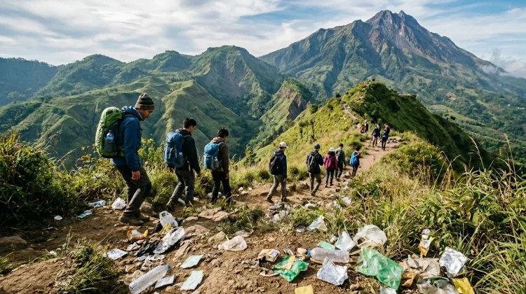 Ironi Alam Kalbar, Keindahan Gunung Ternodai Sampah Pendaki
