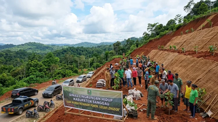 Pohon Bantu Jaga Kestabilan Tanah, DLH Sanggau Ajak Warga Menanam