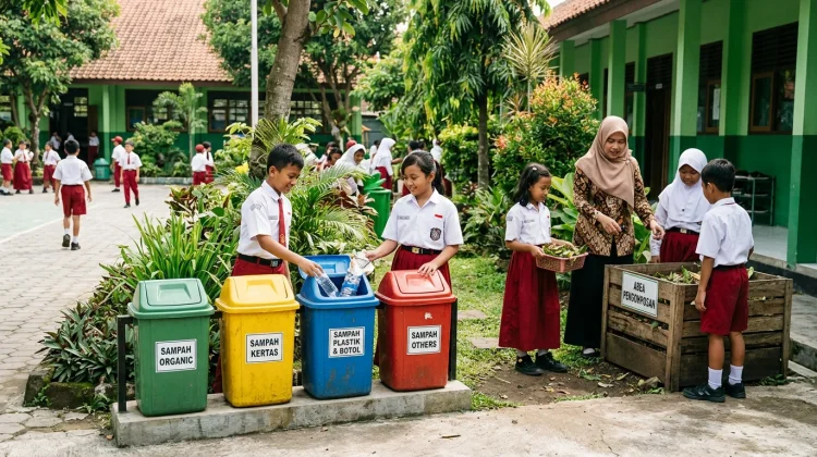 Sekolah Didorong Jadi Contoh Pengelolaan Sampah Ramah Lingkungan