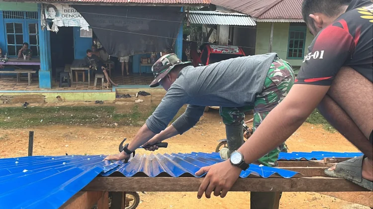 TMMD ke-128 Kodim Sanggau Percepat Rehab Rumah Warga
