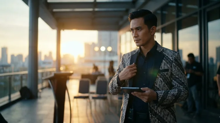 Makan Es Krim Jadi Cara Unik MC Pontianak Menjaga Mood sebelum Tampil