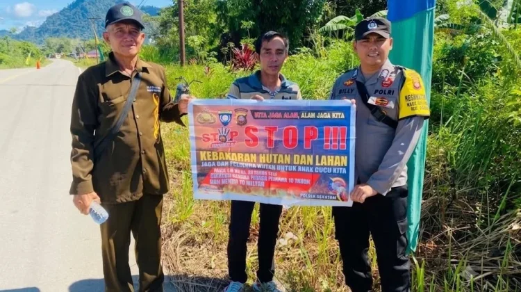 Cegah Karhutla, Polsek Sekayam Perkuat Edukasi Masyarakat