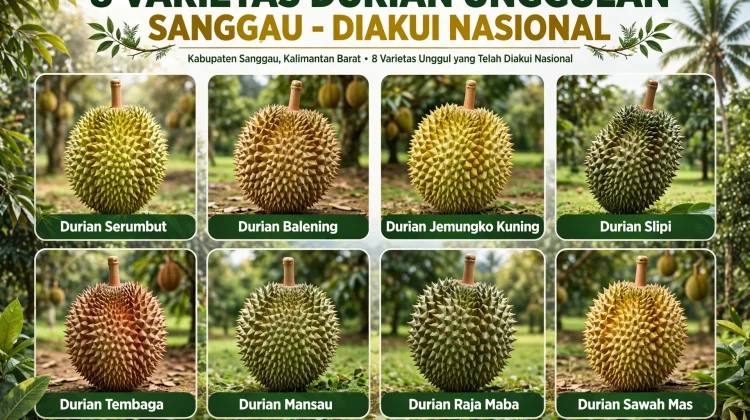 Sanggau Miliki 9 Varietas Durian Lokal yang Diakui Nasional