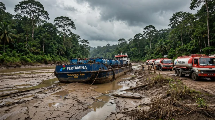 Pendangkalan Sungai Melawi Jadi Tantangan Distribusi BBM di Kalimantan