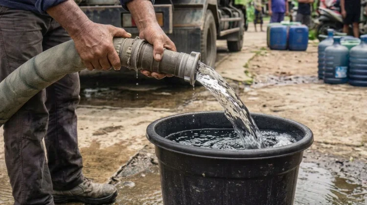 Kemarau di Sanggau, Warga Bunut Boncos Beli Air
